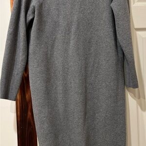 Elegant Gray Sweater Dress